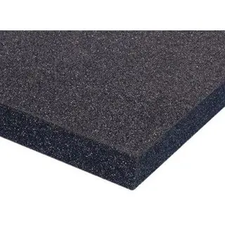 Plastazote, 10 mm, sort, ca 0,5 x 1 m 