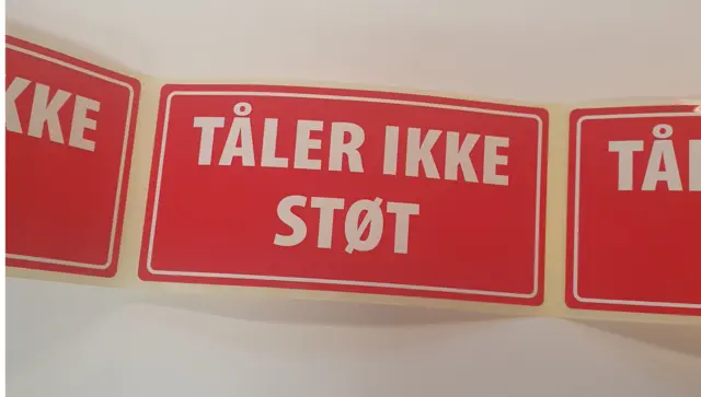 Etiketter, TÅLER IKKE STØT, 100 stk 110 x 55 mm 