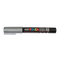 Uni Posca 1M marker, sølv, 0,7-1mm