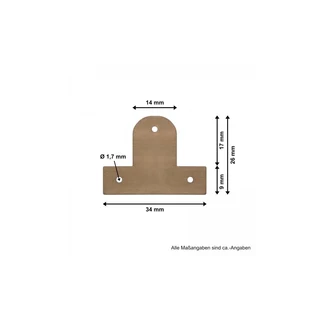 Blindrammefester i messing Flere størrelser