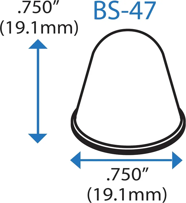 Bumpons klar/frostet 25-pk 19,1 x 19,1 mm 