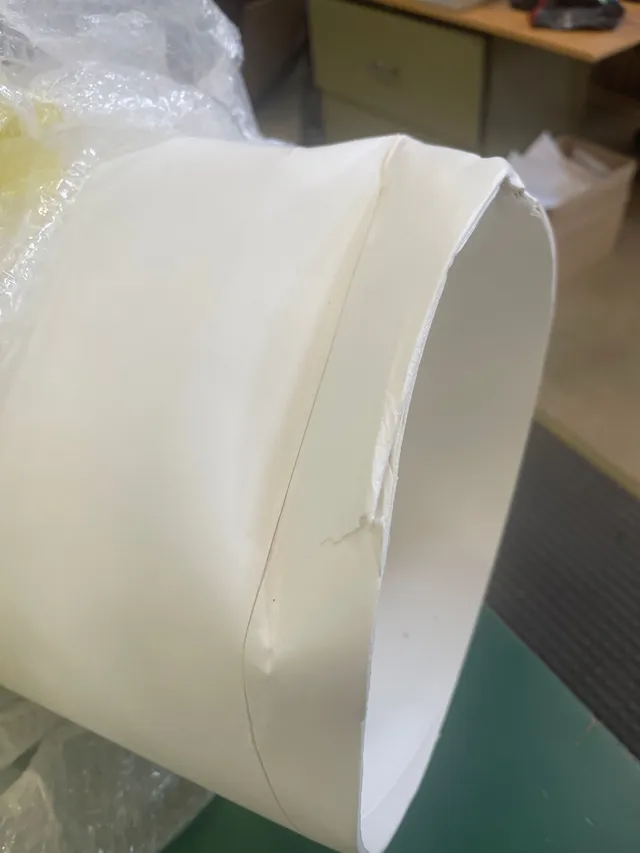 Syrefritt papprør med bulkete ender Ø300 mm x 2500 mm 