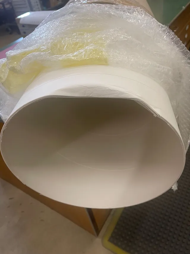 Syrefritt papprør med bulkete ender Ø300 mm x 2500 mm 