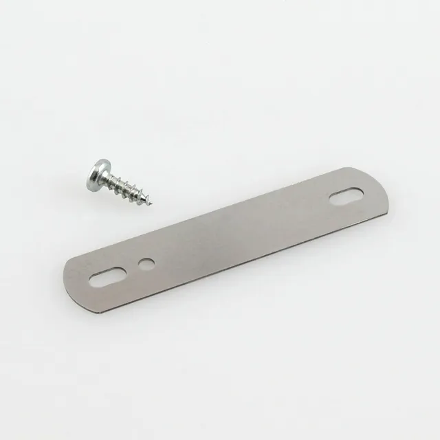 Temart fjærblekk, med., rustfritt stål 70 x 19mm, 100 stk m/skruer 