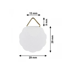 Klebehemper av sherting, messing oppheng 100 pk