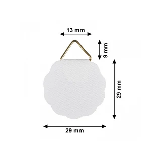 Klebehemper av sherting, messing oppheng 100 pk