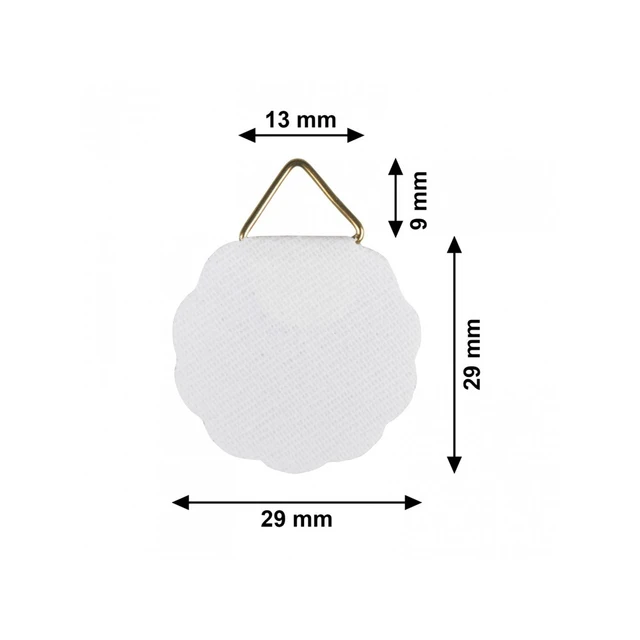 Klebehemper av sherting, messing oppheng 100 pk 