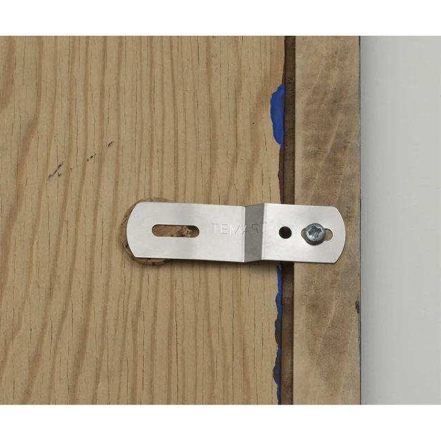 Temart fjærblekk, liten, rustfritt stål 55 x 12,7 mm, 100 stk, m/skruer 