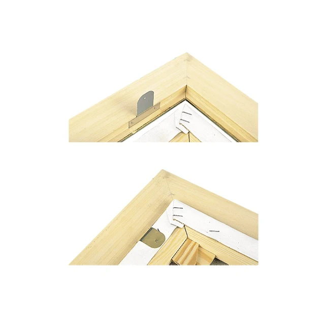 Blindrammefester i messing, bøyelige 37 x 43 mm, 100 stk 