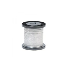 Wire, stål, m/hvit plast, Ø 1,5mm, 100m