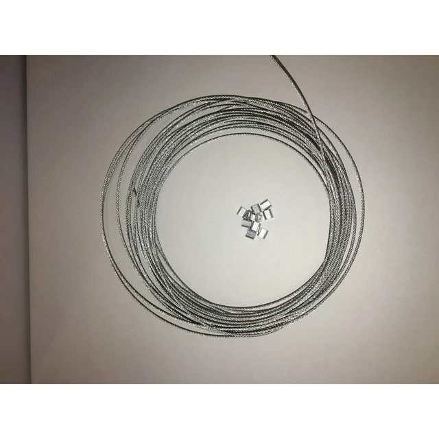 Wire, stål, Ø 1,5 mm, 10m m/10 wirelås 