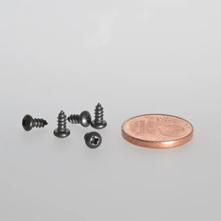 Temart skrue, sort, 2,2 x 4,5 mm 250 stk