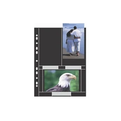 Mappe med 6 10x15 lommer, sort,10pk