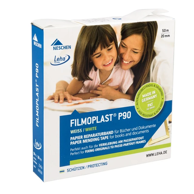 Filmoplast P-90 hvit , 20 mm x 50 m 