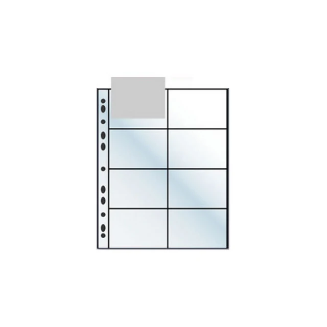 Mappe med 8 lommer 71x107 mm, à 10 stk 