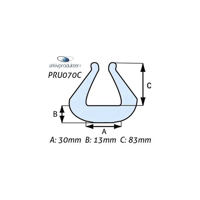 U-profil i PE-skum str 30, 1m 10 stk Kantbeskyttelse 