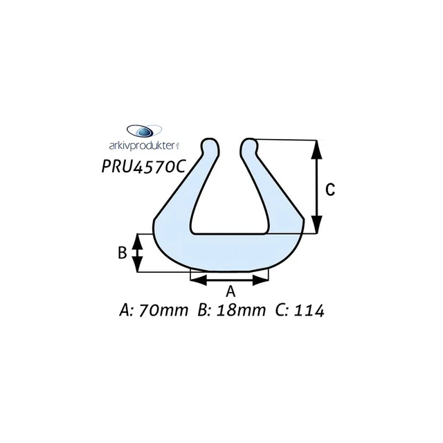 U-profil i PE-skum, 45-70 mm, 1 m, 4 stk Kantbeskyttelse 