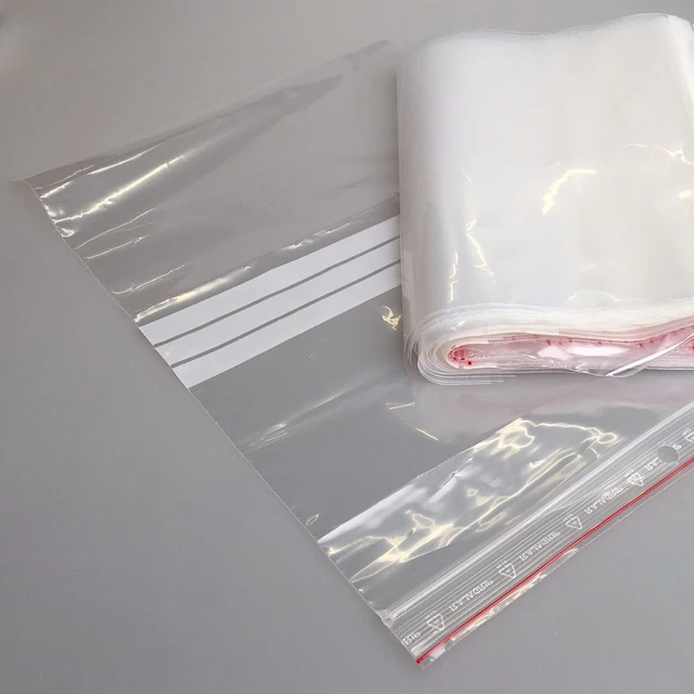 Lynlåspose m/skrivefelt,  8x12 cm, à 100 