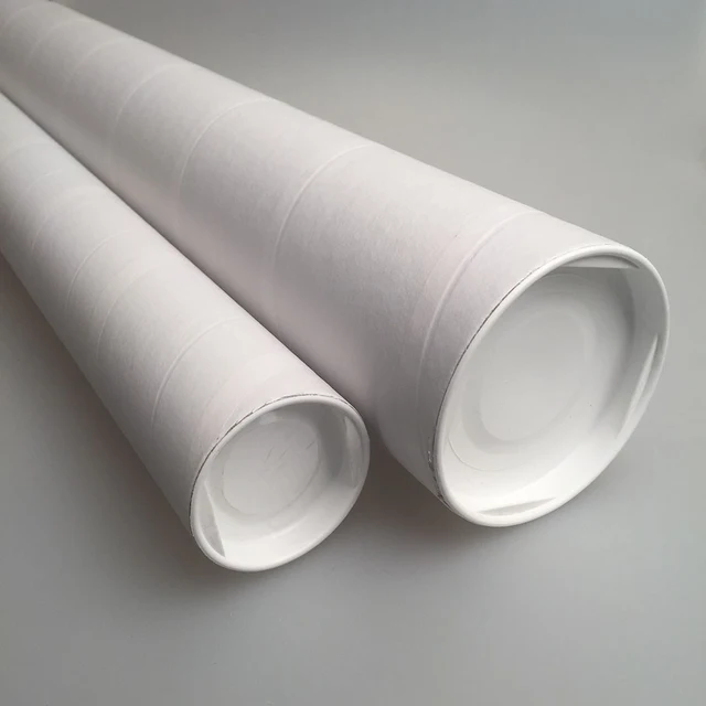 Papprør Ø 70mm/100 cm lang m/lokk 