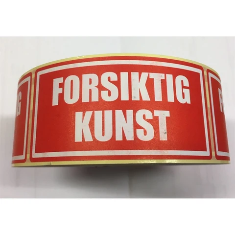 Etiketter, FORSIKTIG KUNST, 1000 stk 110 x 55 mm