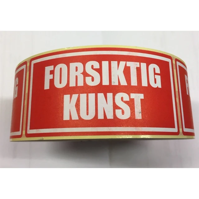 Etiketter, FORSIKTIG KUNST, 1000 stk 110 x 55 mm 
