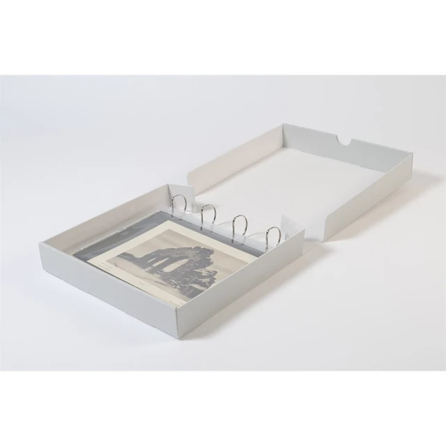 Albumeske med 4 ringer, lys grå, A4+ 