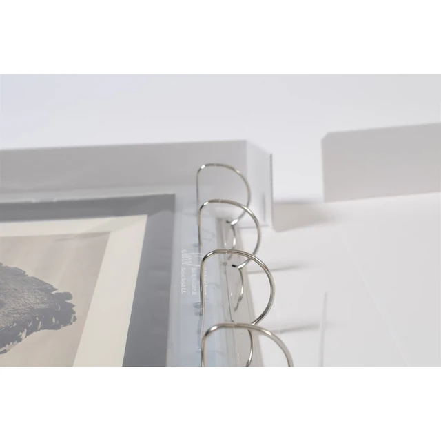 Albumeske med 4 ringer, blå-grå, A4+ 