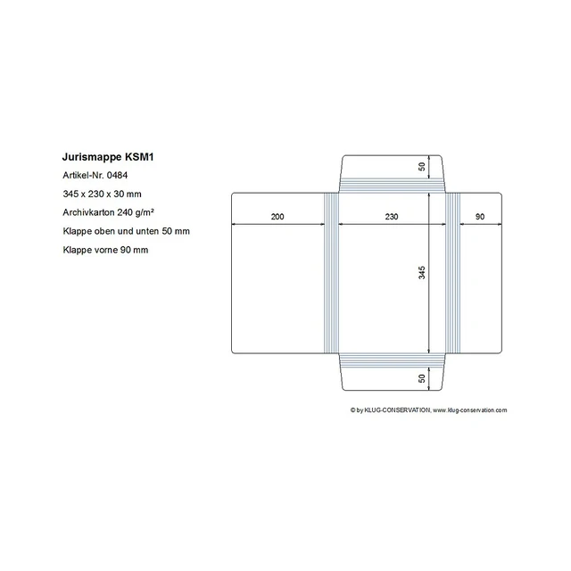 Eksp, omslag m/3 klaffer, folio, lys grå 240 gr/m2, 50-pk 