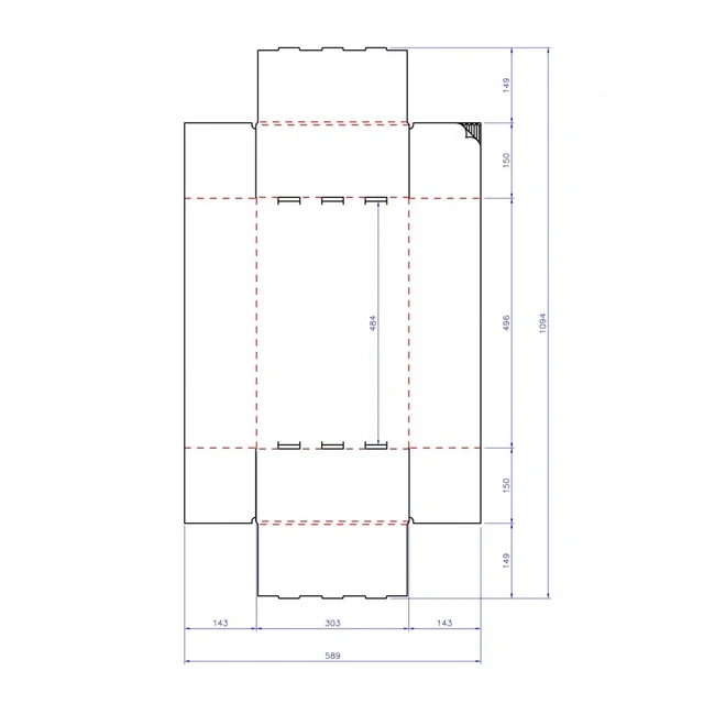 Magasineske, syrefri, 1/2 G, løst lokk Innvendige mål: 48,5 x 30 x 14,2 cm. 