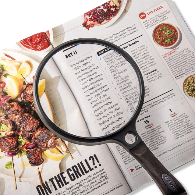 Carson SureGrip™ Håndlupe 2x + 11,5 spot 