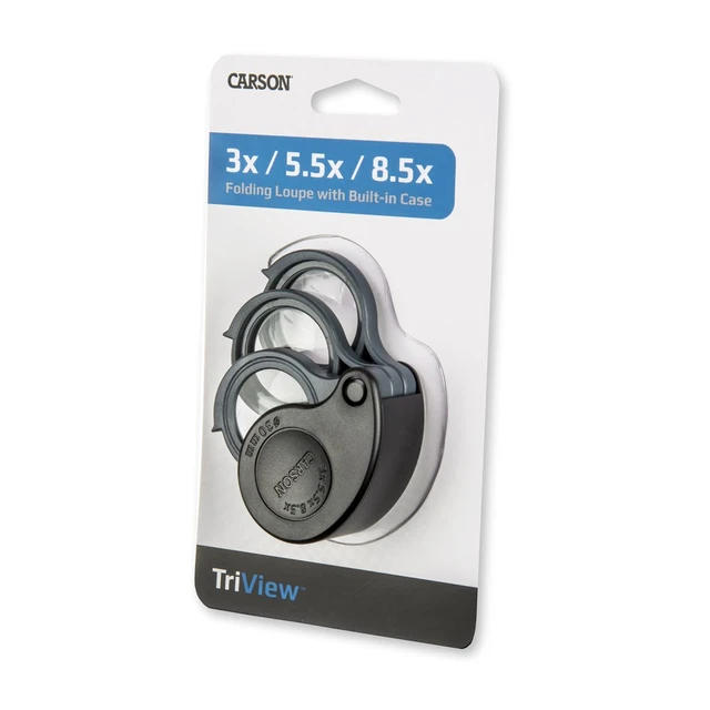 Carson TriView™ Foldelupe 3x, 5,5x, 8,5x 
