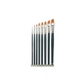 Tiziano pensel-sett, str 2-20, 10pk Flat/skrå pensel