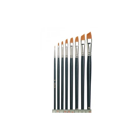 Tiziano pensel-sett, str 2-20, 10pk Flat/skrå pensel