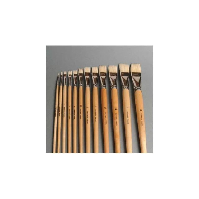 Artists Bristle kunstpensler str 2 - 24 Flate, 12 stk 