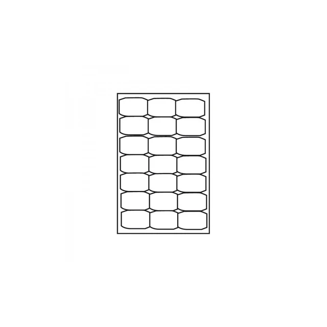 Selvklebende etiketter, 38,1 x 63,5mm 21 stk pr A4, 100 ark 