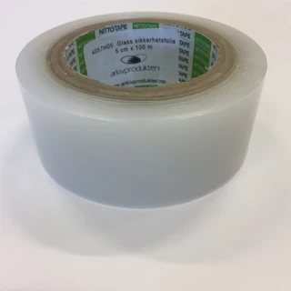 Glass sikkerhetsfolie, 5 cm x 100 m Klar