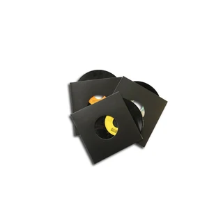 Pappcover sort til 7", 20-pk