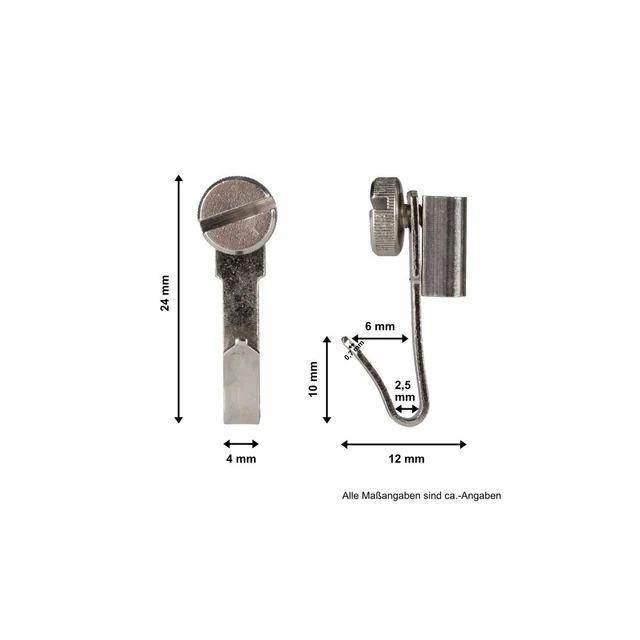 Opphengskrok til wire, liten m/skrue 10-pk 