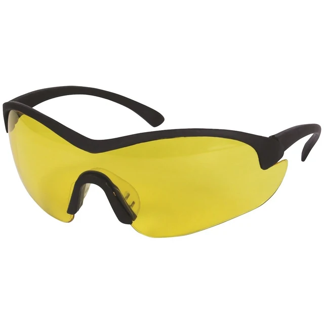 Vernebrille, EN166, sort/gul m/UV- beskyttelse 