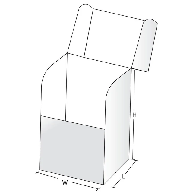 Syrefri tegneserie eske - flip top Innvendige mål: 185 mm x 140 mm x 27 mm 
