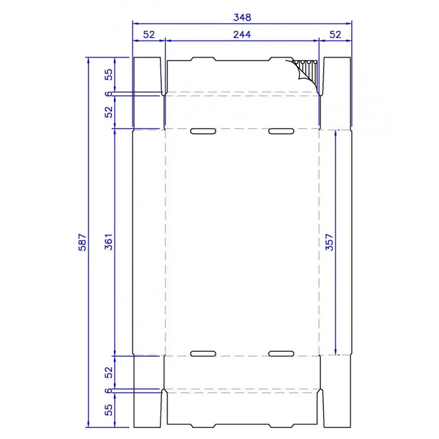 Kartotekeske lav, syrefri Innvendige mål: 327 x 235 x 165 mm 