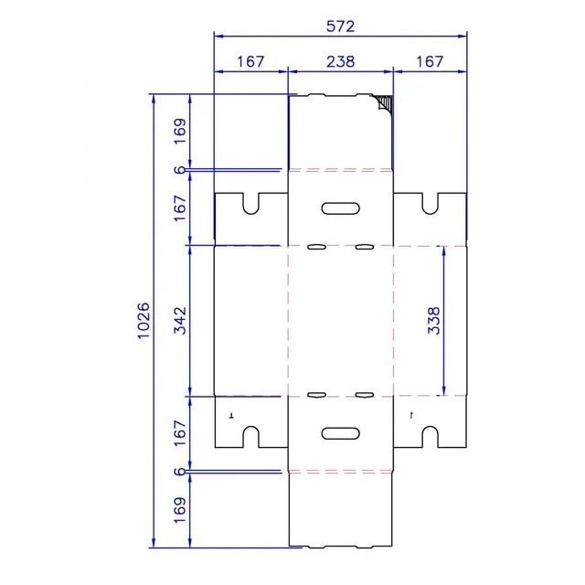 Kartotekeske lav, syrefri Innvendige mål: 327 x 235 x 165 mm 