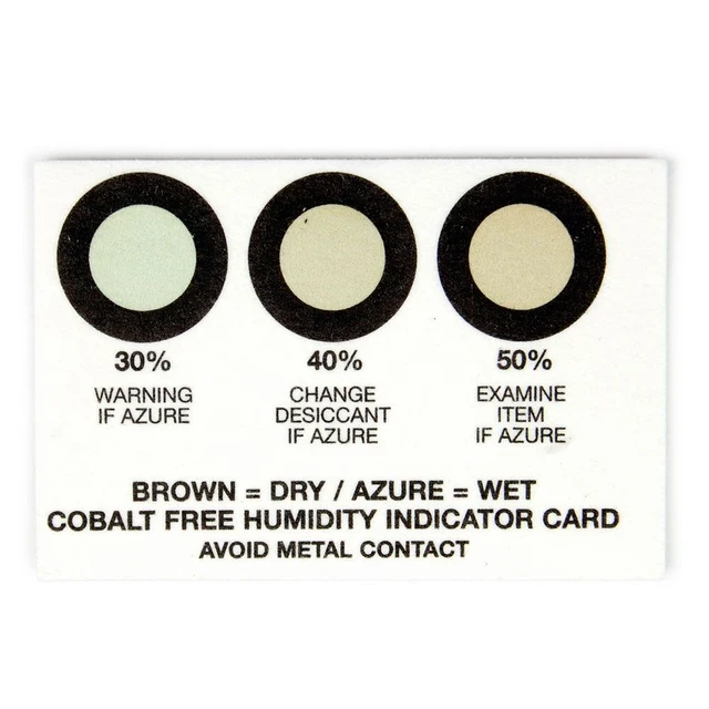 Cobalt free humidity indicator strips 3 spots, 10 stk 
