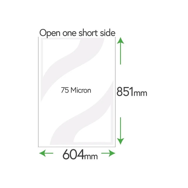Arkiv polyesterlommer, 604 x 851 mm, A1 75 my, 25 stk 