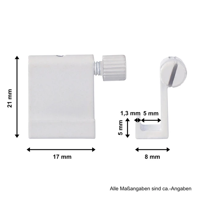 Opphengskrok til aluminium rammer, hvit 